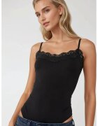 HiCCUP Body slim fit decolteu in V - dantela - negru - jerseu