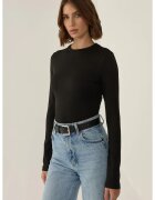 HiCCUP Body slim fit - maneca lunga - negru