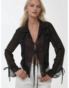 HiCCUP Camasa cu volane dama - textil - negru