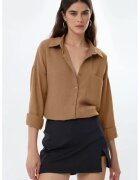 HiCCUP Camasa dama - poliester - regular fit - maro