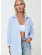 HiCCUP Camasa dama - textil - cu dungi - albastru/alb