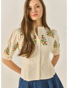HiCCUP Camasa din poplin de bumbac - natural