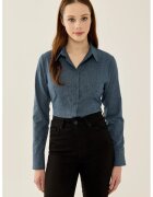 HiCCUP Camasa slim fit dama in carouri - bumbac/poliester - albastru