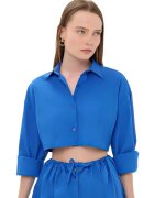HiCCUP Camasa supradimensionata dama - textil - albastru