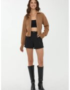 HiCCUP Cardigan cu guler inalt si fermoar