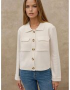 HiCCUP Cardigan - cu nasturi si buzunare - bej - acril