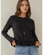 HiCCUP Cardigan cu volane la terminatie