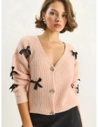 HiCCUP Cardigan - Oversize - Detalii Funda - Roz Pudrat - Tricot -