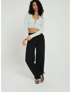 HiCCUP Cardigan scurt decolteu rotund - decupaj spate - jerseu - Albastru -
