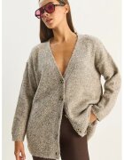 HiCCUP Cardigan texturat - decolteu in V - nasturi - bej natural - tricot -