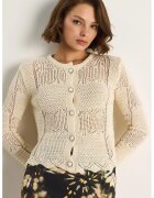 HiCCUP Cardigan - tricot subtire - ivory natural - femei -