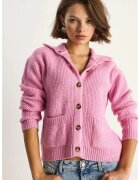HiCCUP Cardigan - tricot texturat - maneca lunga - roz pudra -