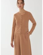 HiCCUP Cardigan tricotat cu nasturi - maro - poliester-elastan