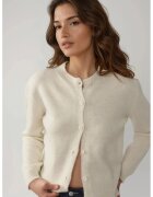 HiCCUP Cardigan tricotat - guler rotund - crem
