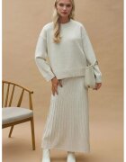 HiCCUP Compleu dama cu fusta - alb - tricot