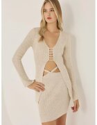 HiCCUP Compleu dama - doua piese - slim - bej - tricot