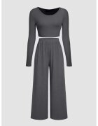 HiCCUP Compleu dama rochie - slim fit - gri - jerseu