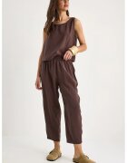 HiCCUP Compleu dama - tunica cu maneca lunga - pantaloni largi - maro - textil