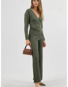 HiCCUP Compleu din doua piese - bluza si pantaloni - detalii accesorii - verde kaki