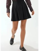 HiCCUP Fusta - Fusta Mini Plisata cu Fermoar - Negru - Textil
