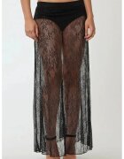 HiCCUP Fusta maxi dama dantela - negru