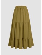 HiCCUP Fusta maxi dama poliester/elastan - verde