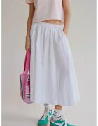 HiCCUP Fusta maxi dama textil - alb