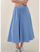 HiCCUP Fusta maxi dama textil - albastru