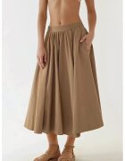 HiCCUP Fusta maxi dama textil - maro - Maro