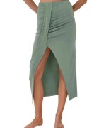 HiCCUP Fusta maxi mulata dama bumbac - verde