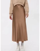 HiCCUP Fusta midi dama - talie inalta - satin - maro