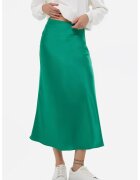 HiCCUP Fusta midi dama - talie inalta - satin - verde