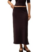 HiCCUP Fusta midi - tricotata - textura moale - talie inalta - maro cognac