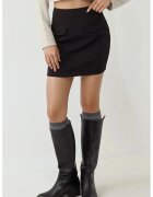 HiCCUP Fusta mini - colectia Pika - buzunare false - negru - textil