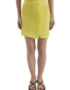 HiCCUP Fusta mini dama textil - galben