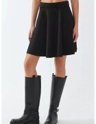 HiCCUP Fusta mini din imitatie de piele intoarsa - talie inalta - neagra - textila