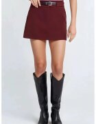 HiCCUP Fusta mini dreapta dama - talie normala - textil - rosu