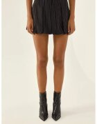 HiCCUP Fusta mini plisata dama - poliester/bumbac - negru