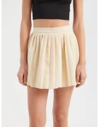 HiCCUP Fusta pantalon mini plisata dama - textil - talie inalta - bej