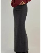 HiCCUP Fusta texturata - talie elastica - gri inchis - tricot