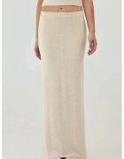 HiCCUP Fuste - fusta texturata moale - talie elastica - bej - tricot