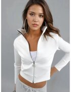 HiCCUP Hanorac dama - alb - textil