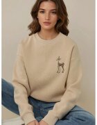 HiCCUP Hanorac dama Comfort - model animal - bej - bumbac