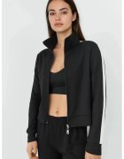 HiCCUP Hanorac dama jacheta sport cu guler tip tunica - negru - tricot