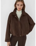 HiCCUP Jacheta dama - Piele intoarsa - Maro inchis