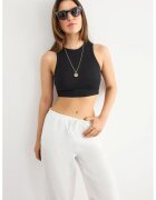 HiCCUP Maiou Basic Tesut guler rotund - negru - bumbac