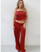 HiCCUP Maiou dama - Top Ana - guler patrat - rosu - satin