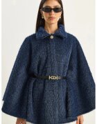HiCCUP Palton supradimensionat dama textil - bleumarin -