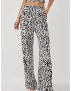 HiCCUP Pantaloni dama - cu imprimeu zebra - elastici - multicolori - textil