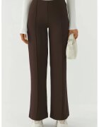 HiCCUP Pantaloni dama cu picior lat - detalii - maro - textil